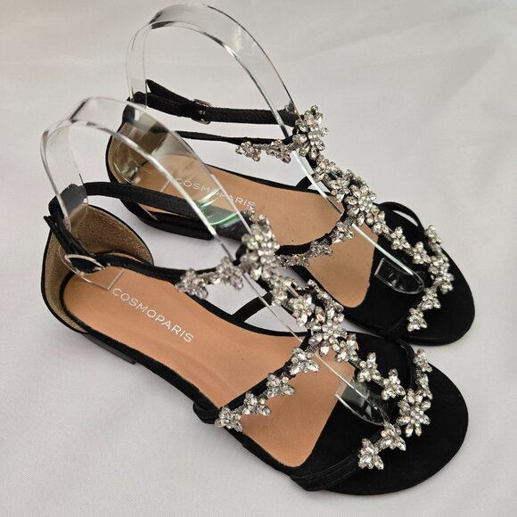 CosmoParis Rhinestone Sandals SZ 37 (US 6.5) - Picture 5 of 16